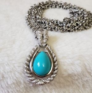 Silver Turquoise necklace, NWOT